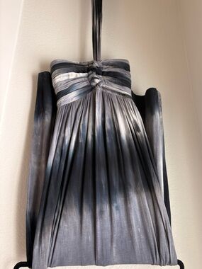 Tie-Dye Halter Top in Slate and Steel Blue